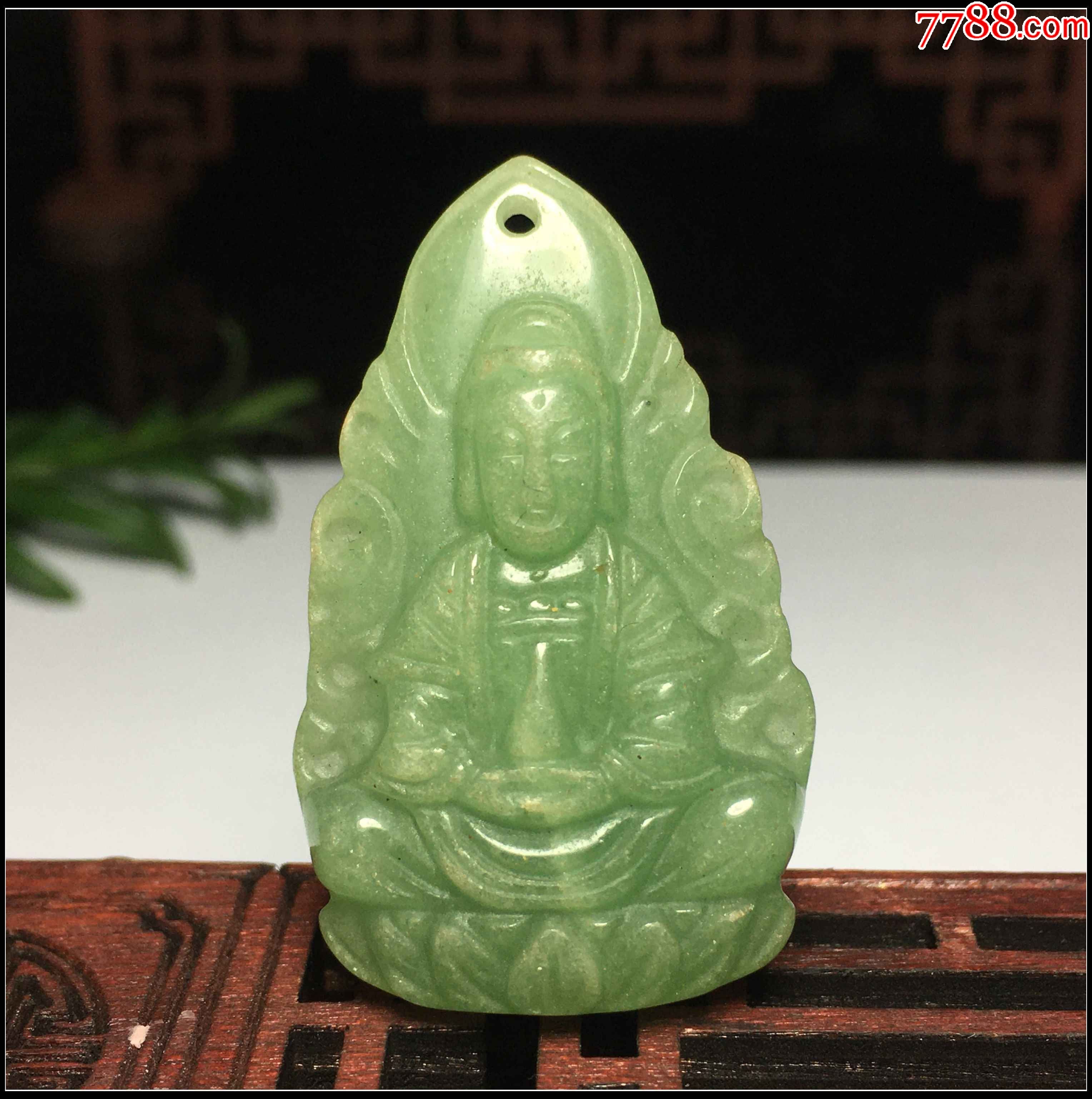 东陵玉生肖牛虎守护神虚空藏菩萨吊坠