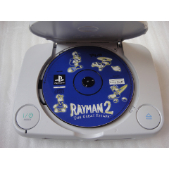 索尼ps1游戏机,带原装欧版游戏盘,经典动作游戏雷曼2,有缘拍(au