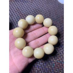 白玉菩提大手串尺寸20毫米值得收藏_放漏哥【7788巴林石】