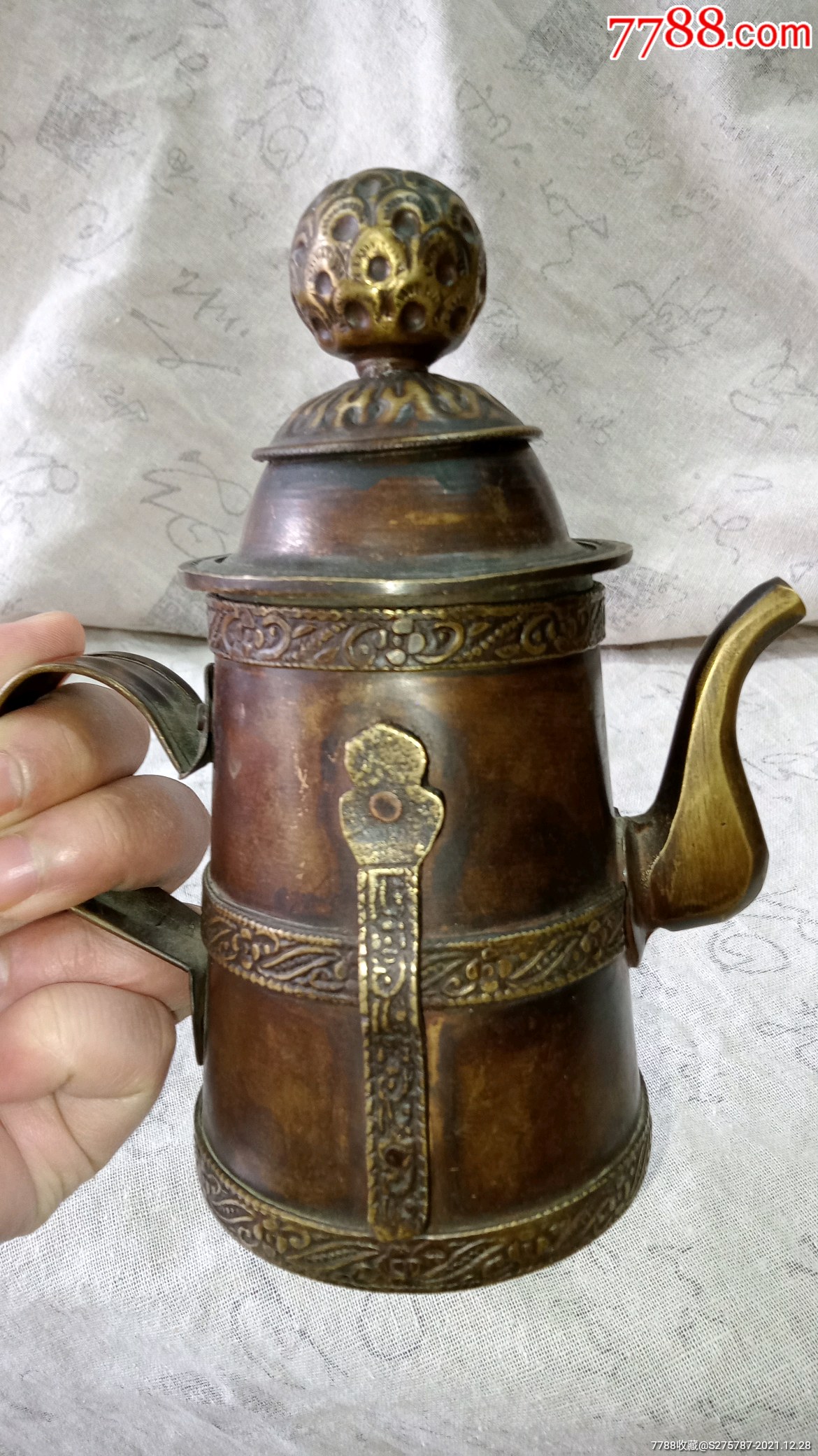 晚清时期藏传利马铜质水壶