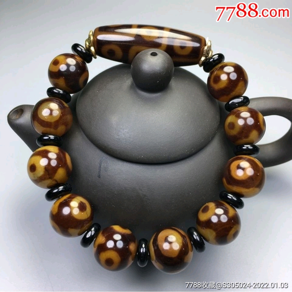 三眼天珠手串佛珠手链-价格:39元-au28866313-手链/手镯 -加价-7788书