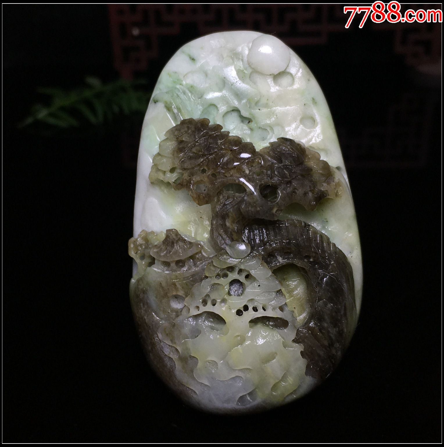 独山玉禅意山水把玩件