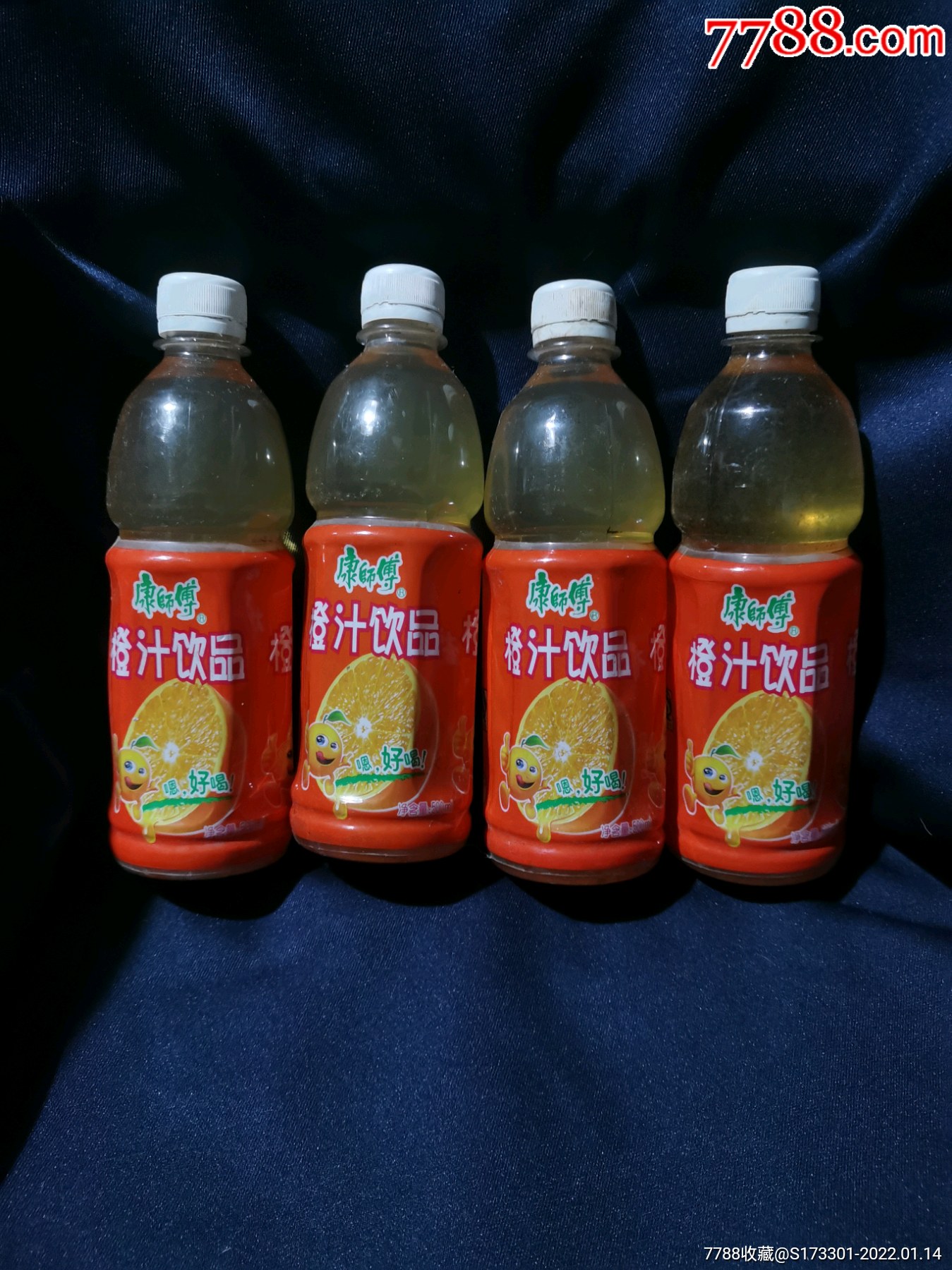 07年原封原水康師傅甜蜜一族橙汁飲品4瓶僅限收藏