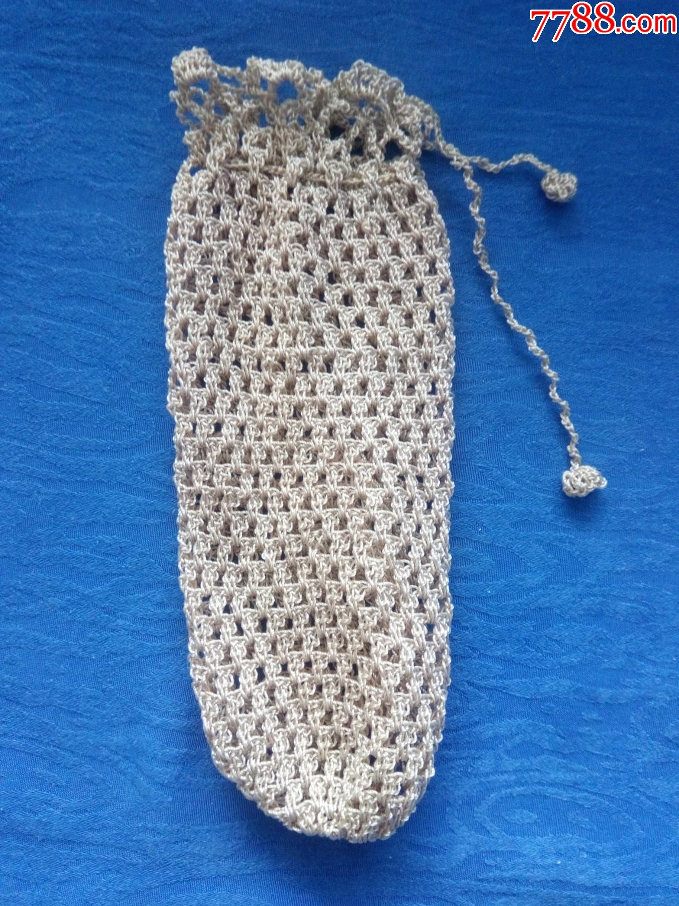 文革纯手工丝线钩针编织口杯套隔热垫纹饰均匀针脚密实精致品味生活