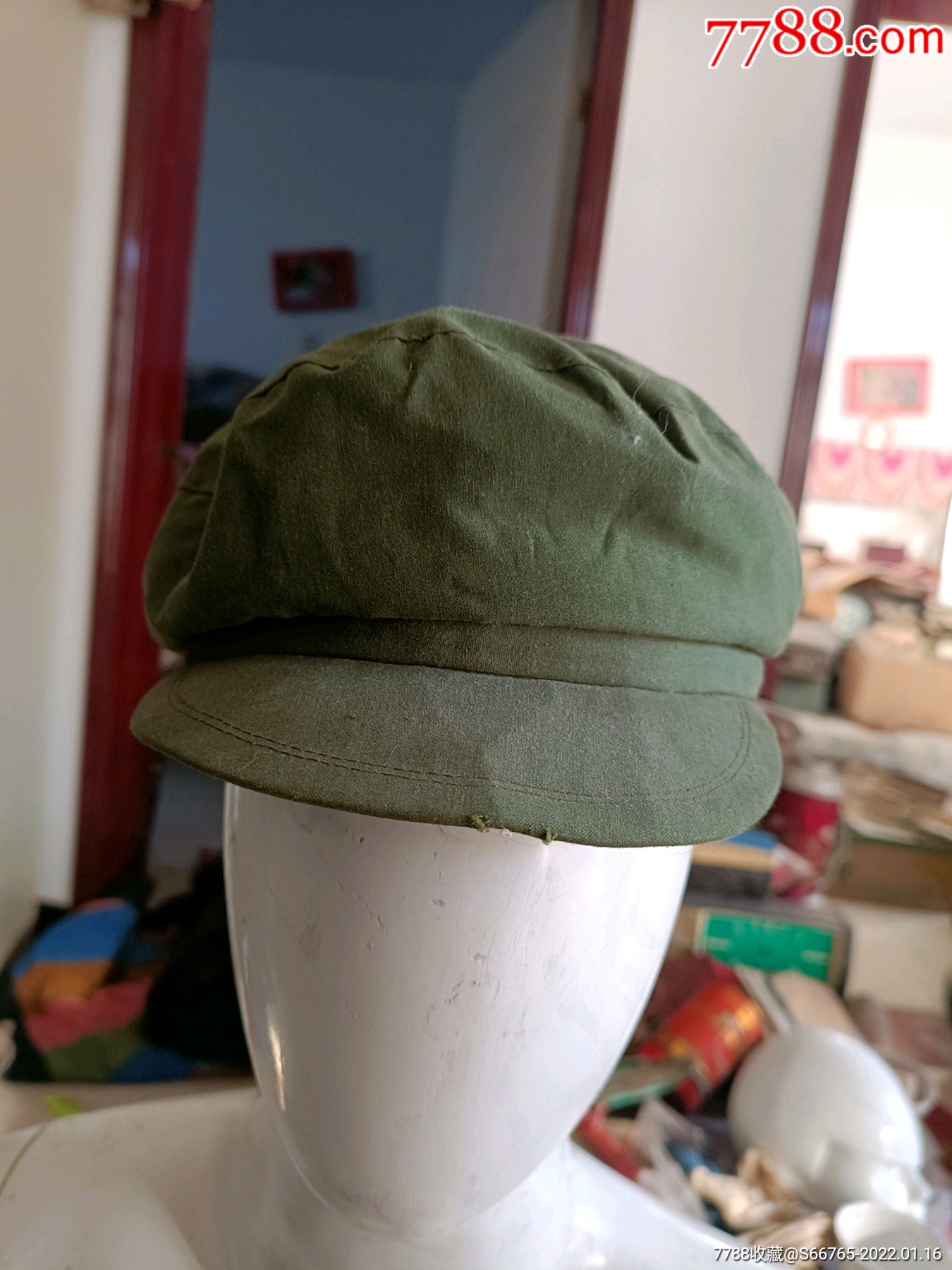 怀旧老军绿带锉帽