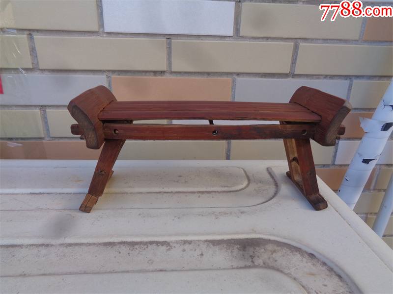 民国时期竹制老枕凳