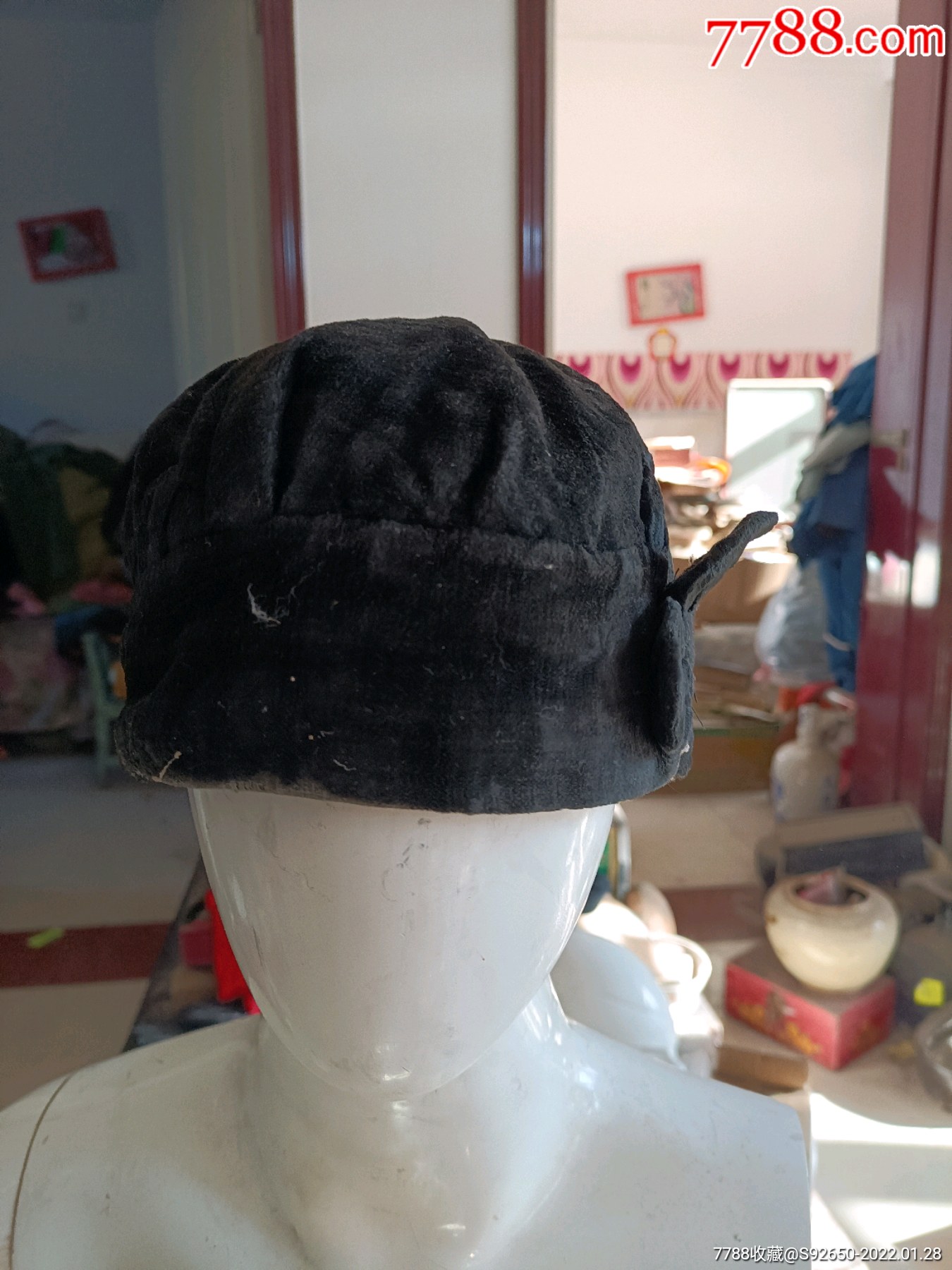 怀旧老黑毛呢地主老太帽-价格:10元-au29095761-帽子 -加价-7788收藏
