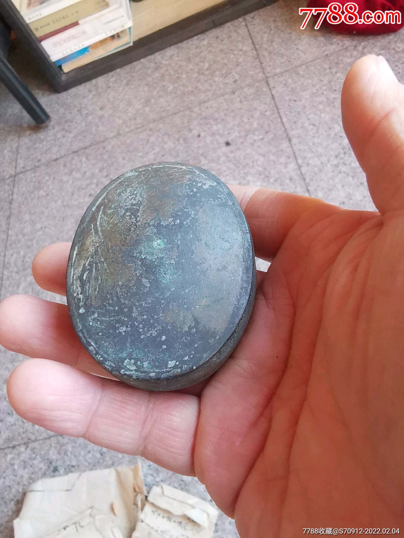 民国铜墨盒一个