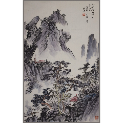 谢开甲,山水画