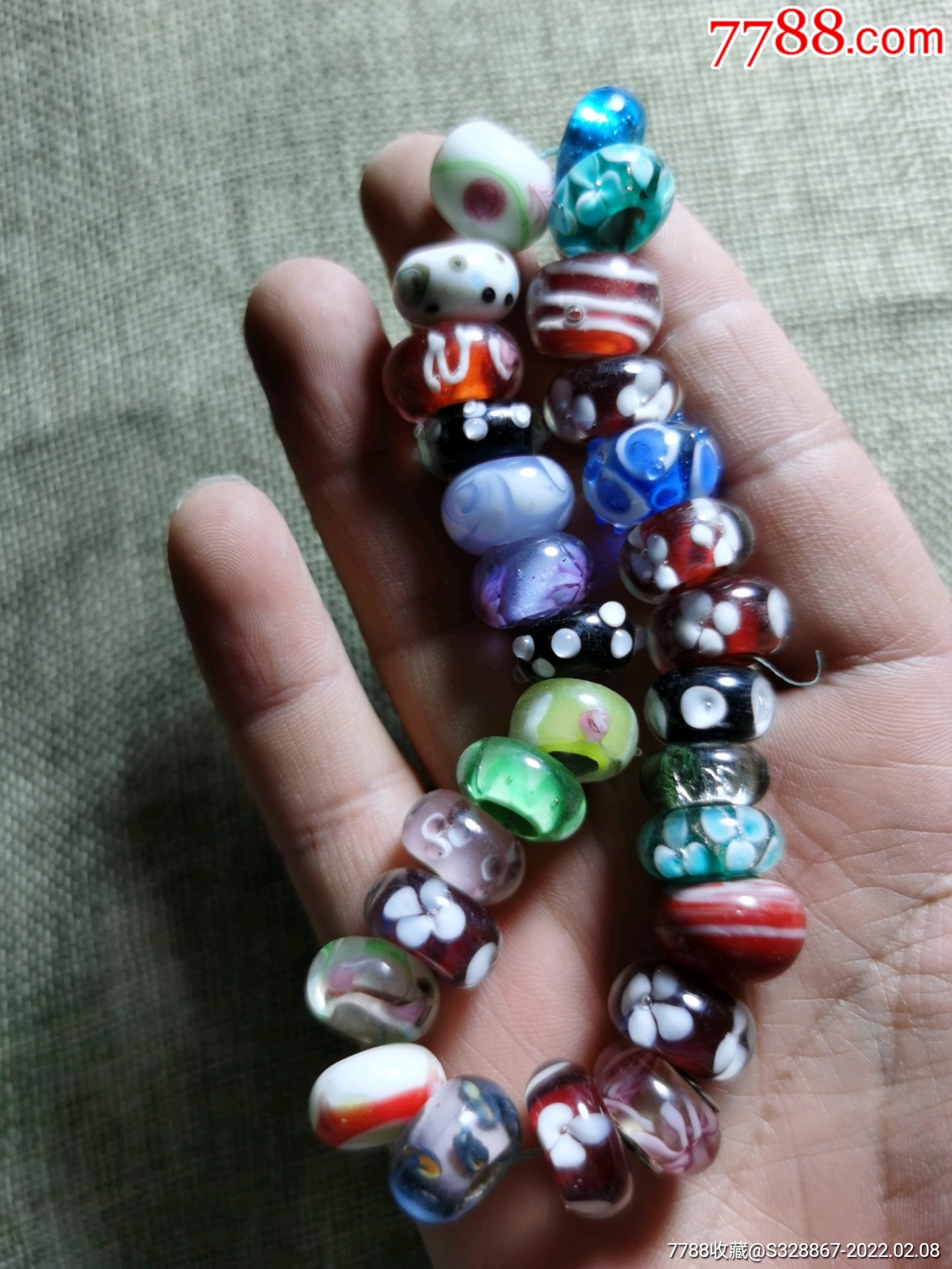 清代老琉璃瓶子一串