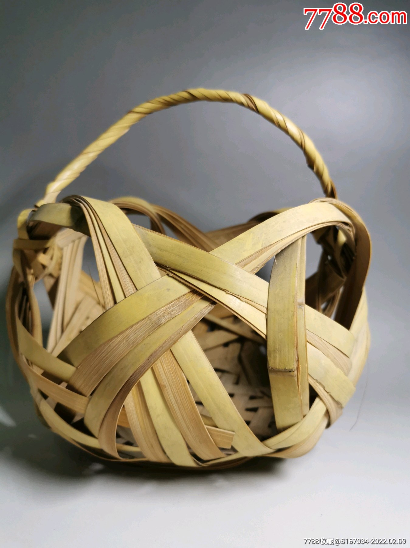 回流竹藤手工制作花篮花器器型大品相很好如图所示596