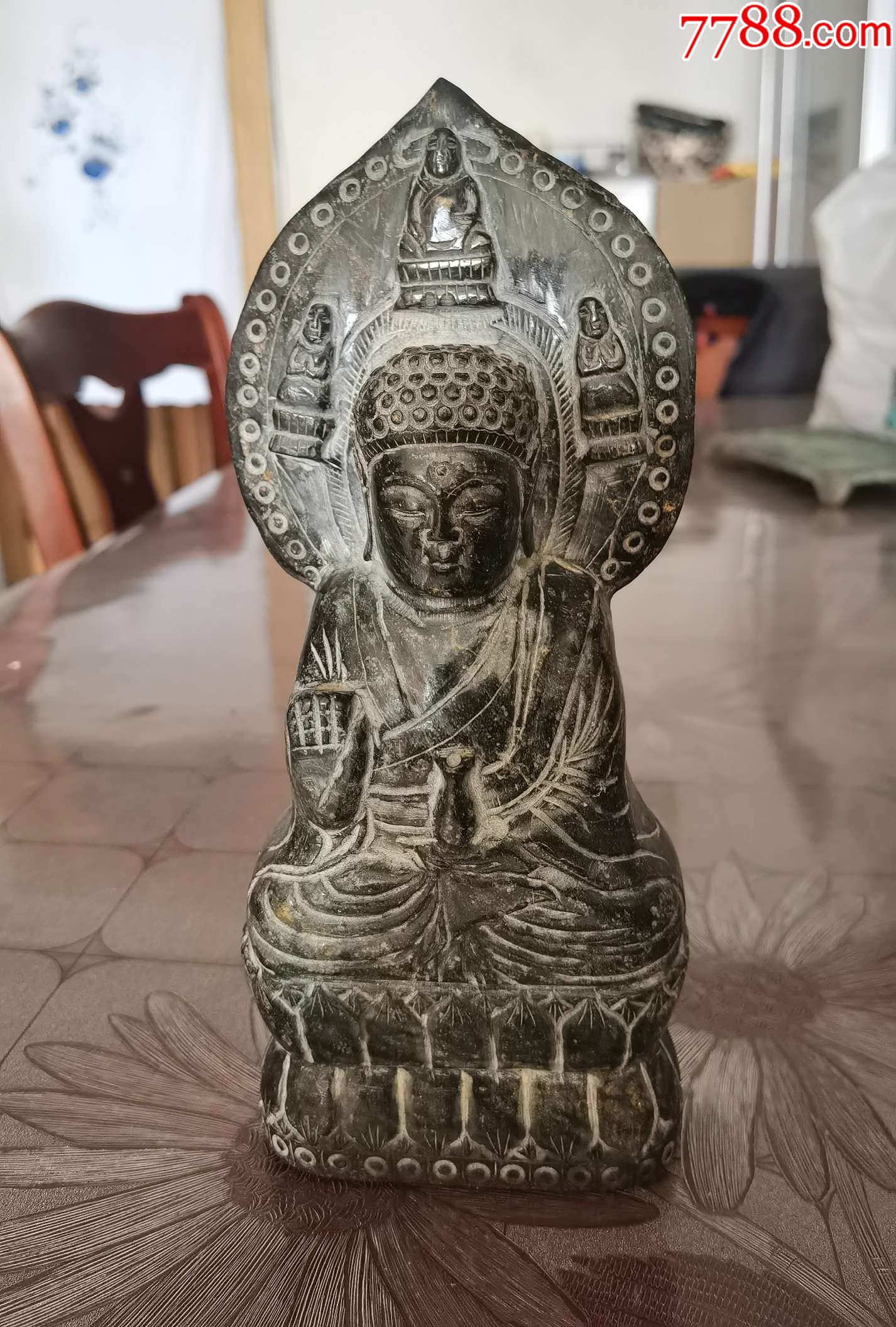 金星石雕的释迦牟尼佛像一尊,-价格:40元-au29214200-其他奇石/岩石 -