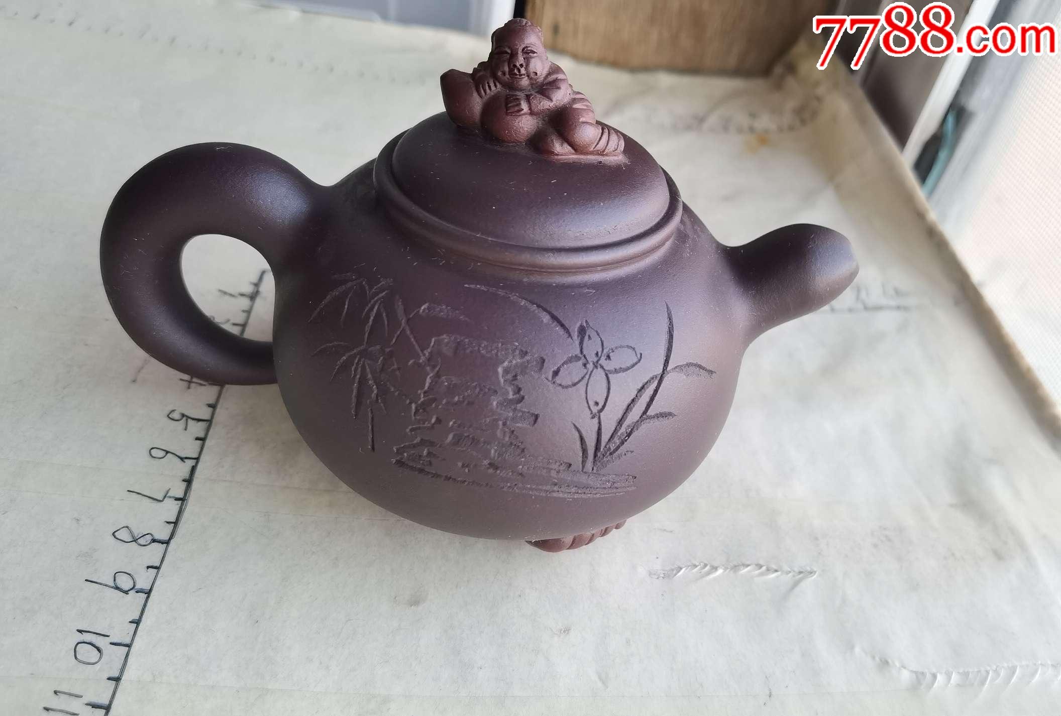 蒋丽萍制款的葫芦童子紫砂壶一把