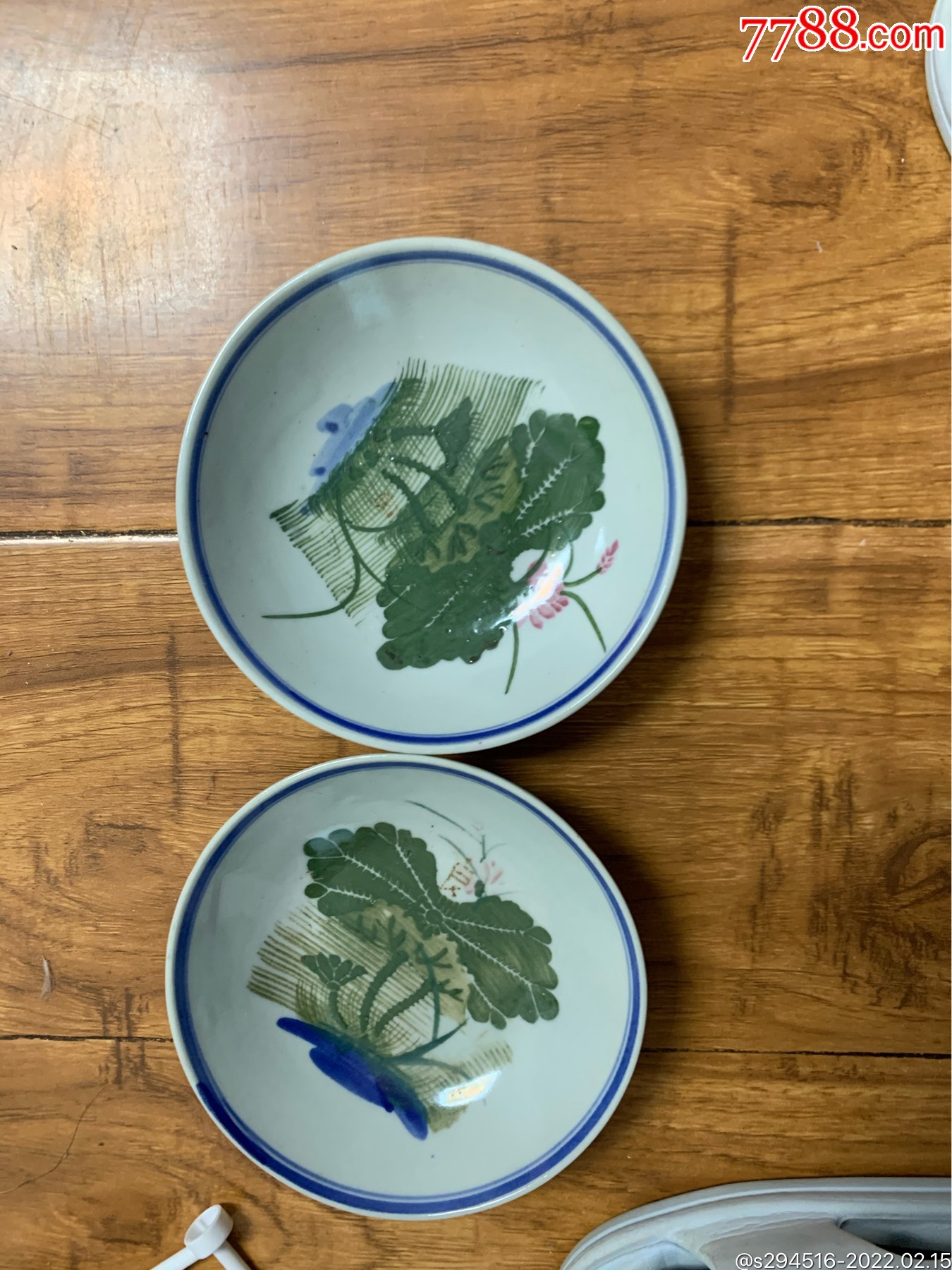 民国时期开窗荷叶碗一对(直径13厘米全品完整漂亮_青花瓷_鄂中情古玩