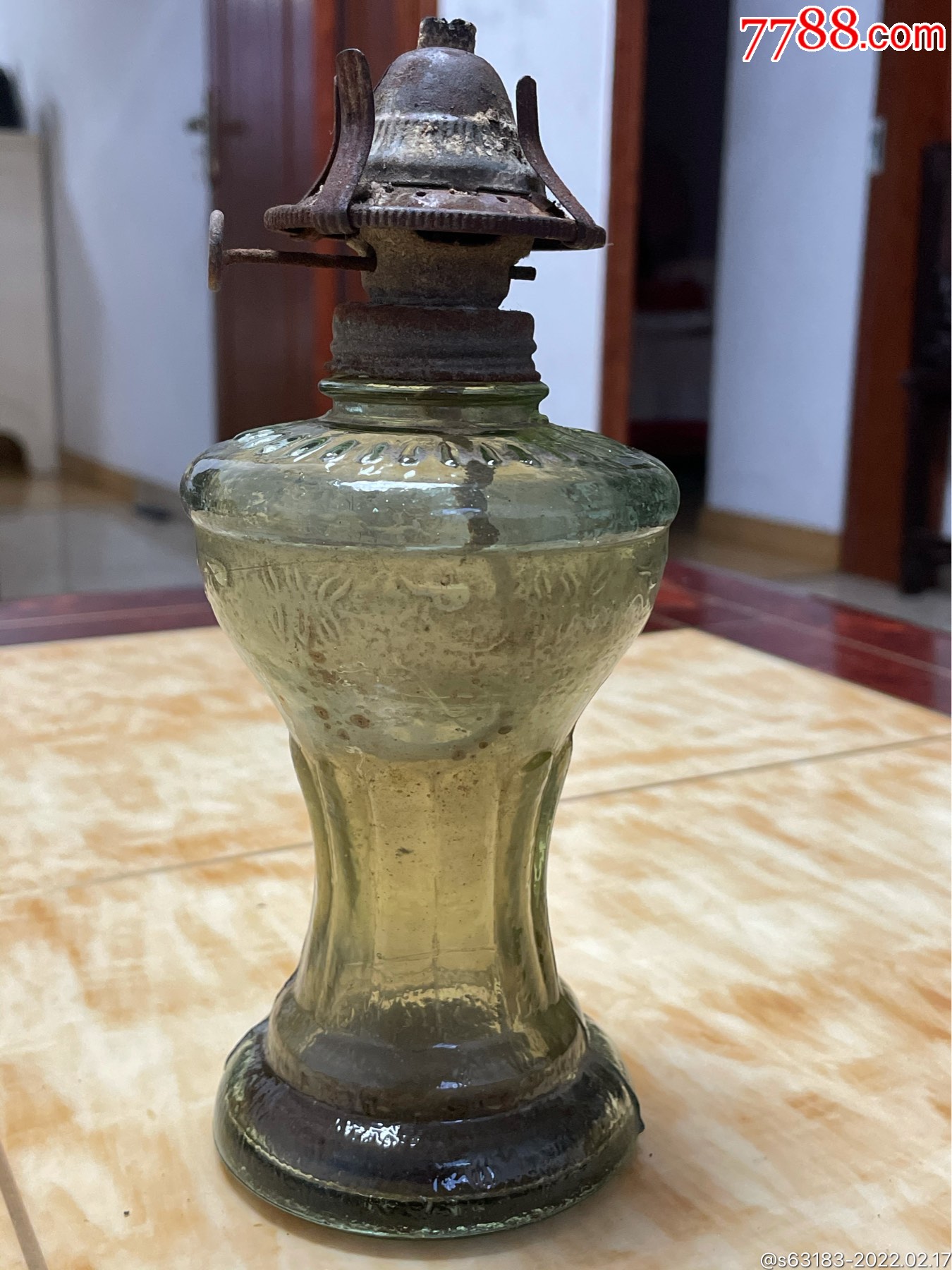 民国厚玻璃煤油灯(可用!)_价格238元_第1张