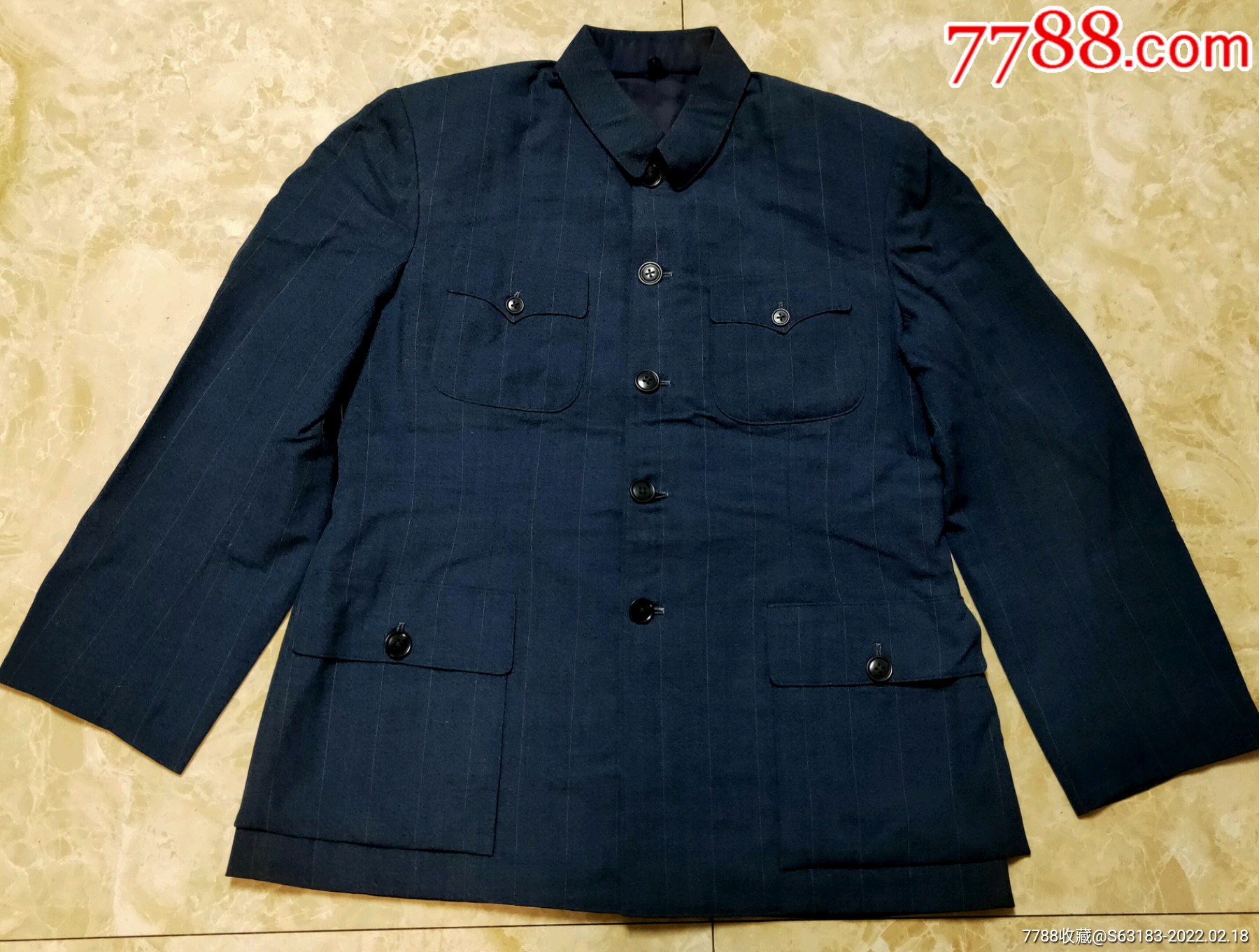 民国年代挺新中山装厚实笔挺