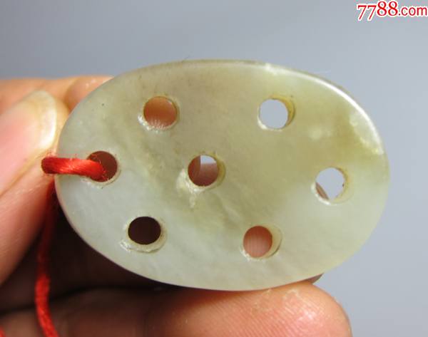 5品99清民期老玉雕【望子成龙】挂佩