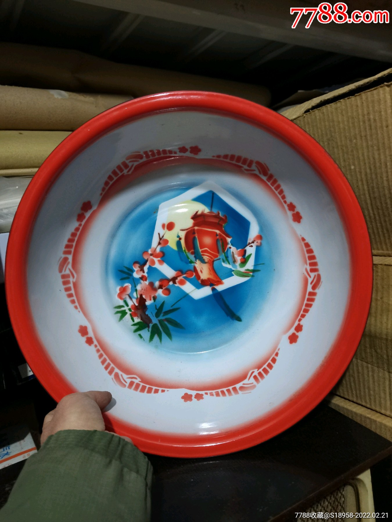 搪瓷盆图案寓意中秋佳节