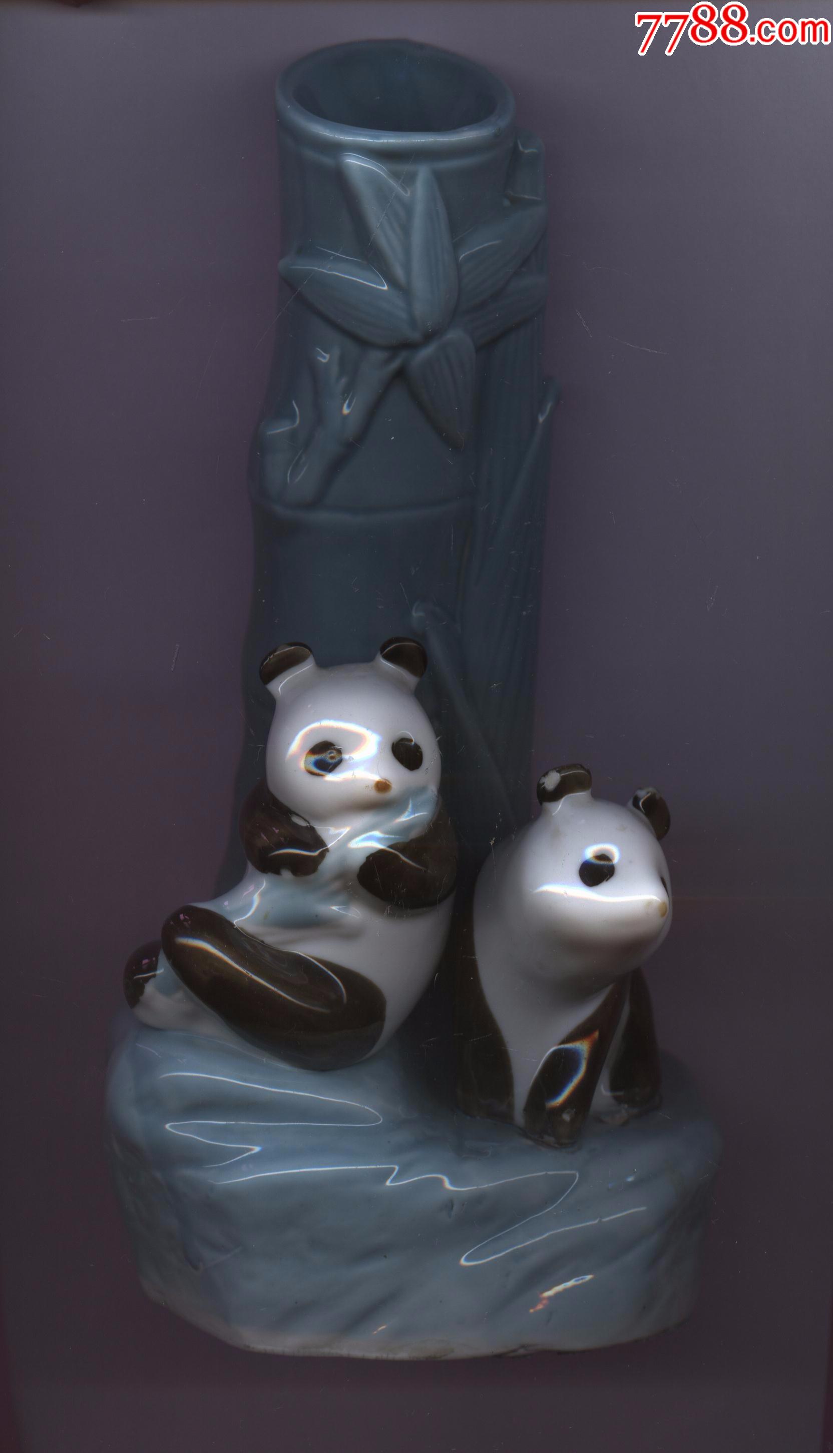 七十年代熊猫台灯