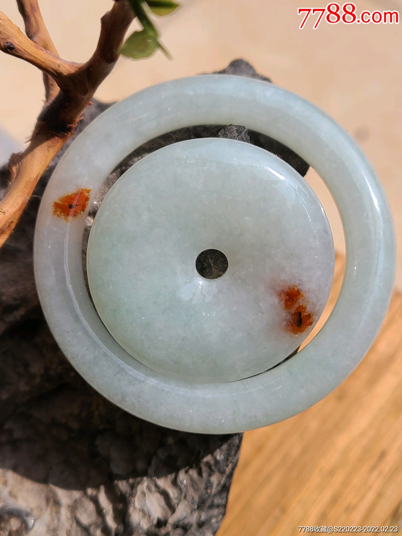 翡翠袈裟扣平安扣一套