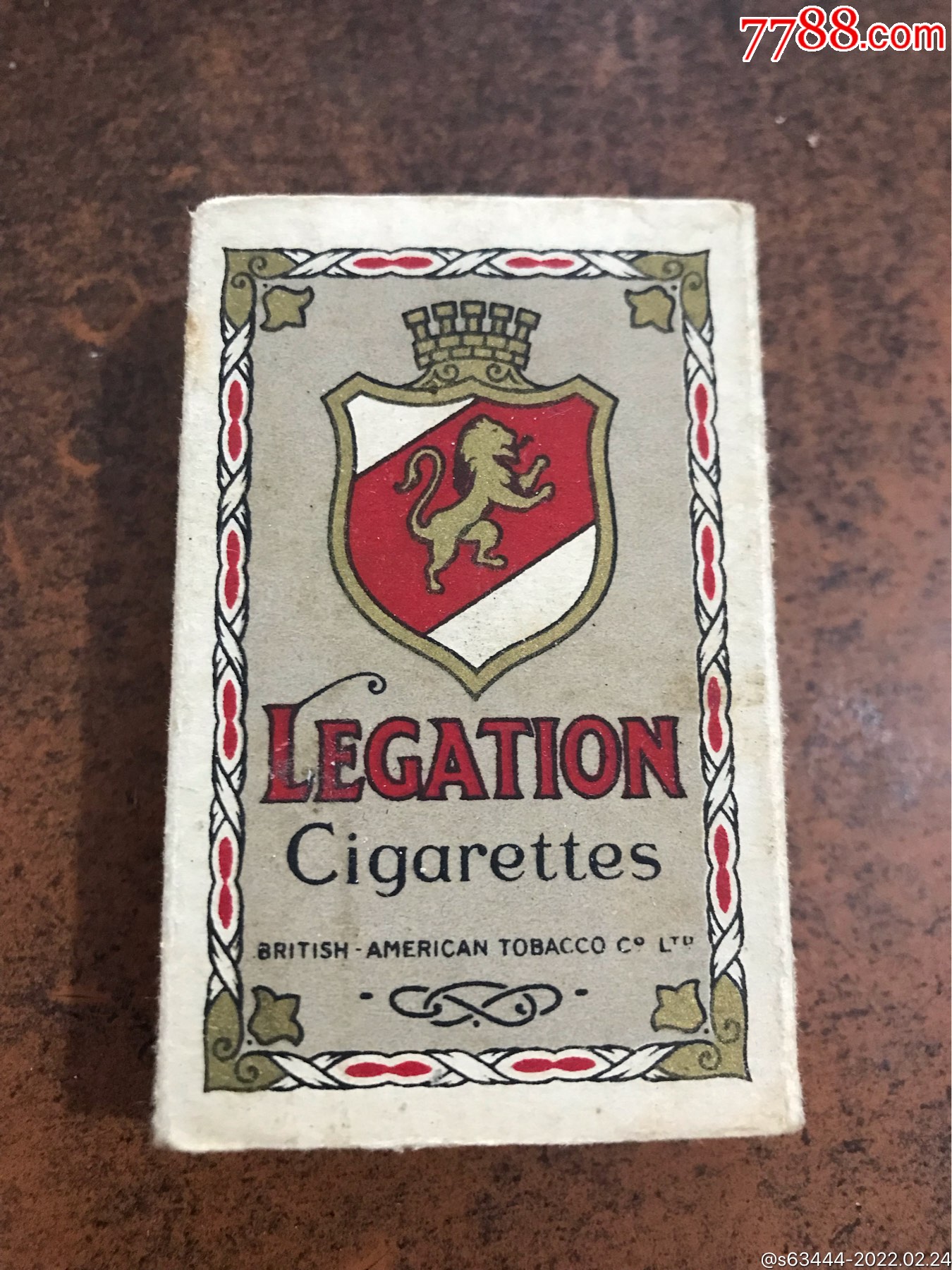 民国英美烟公司金粉闪闪的钦差三d盒狮子图案品相不错