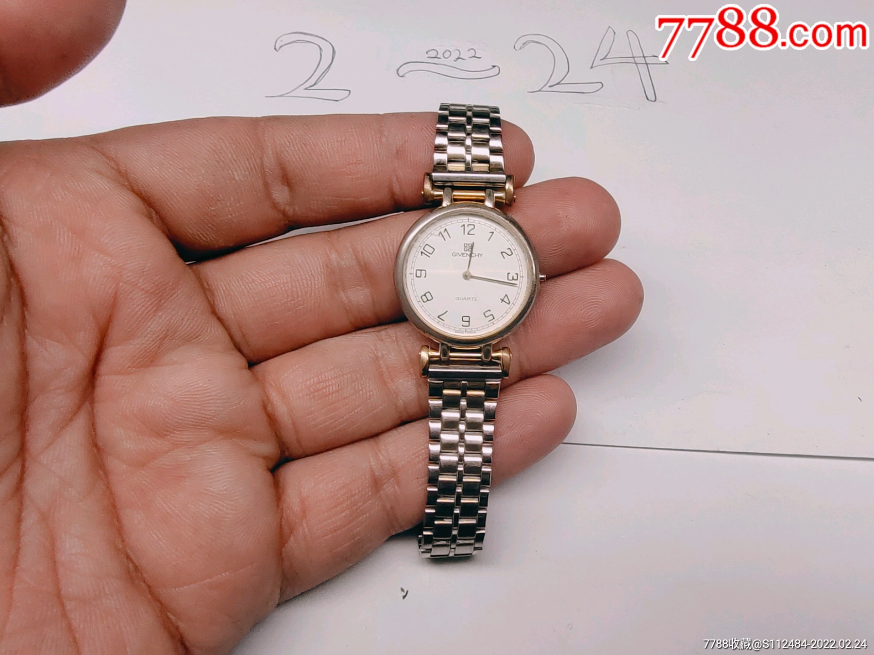 美品经典漂亮6钻瑞士givenchy女士石英腕表_秦时明月汉时关彩【7788商