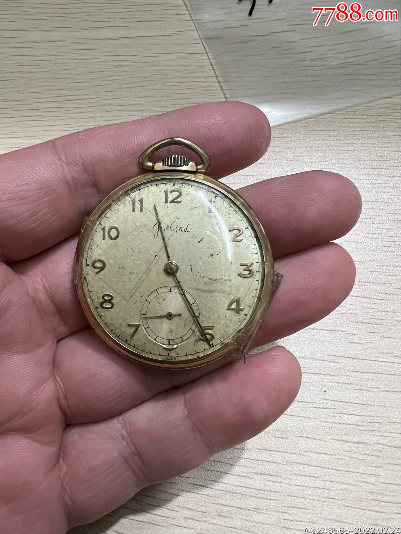 民国瑞士10k金怀表