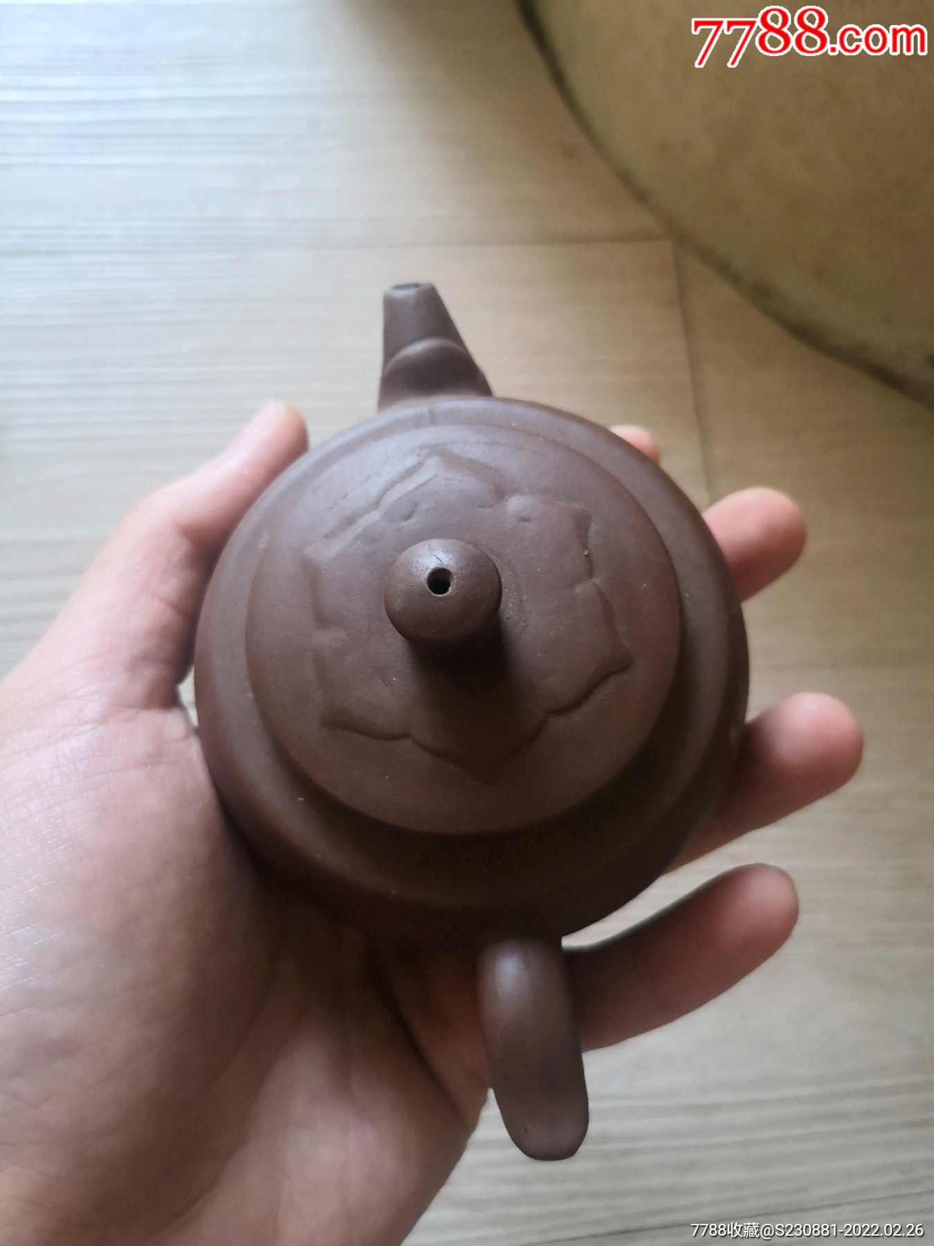 紫砂壶带双款手把壶把玩件