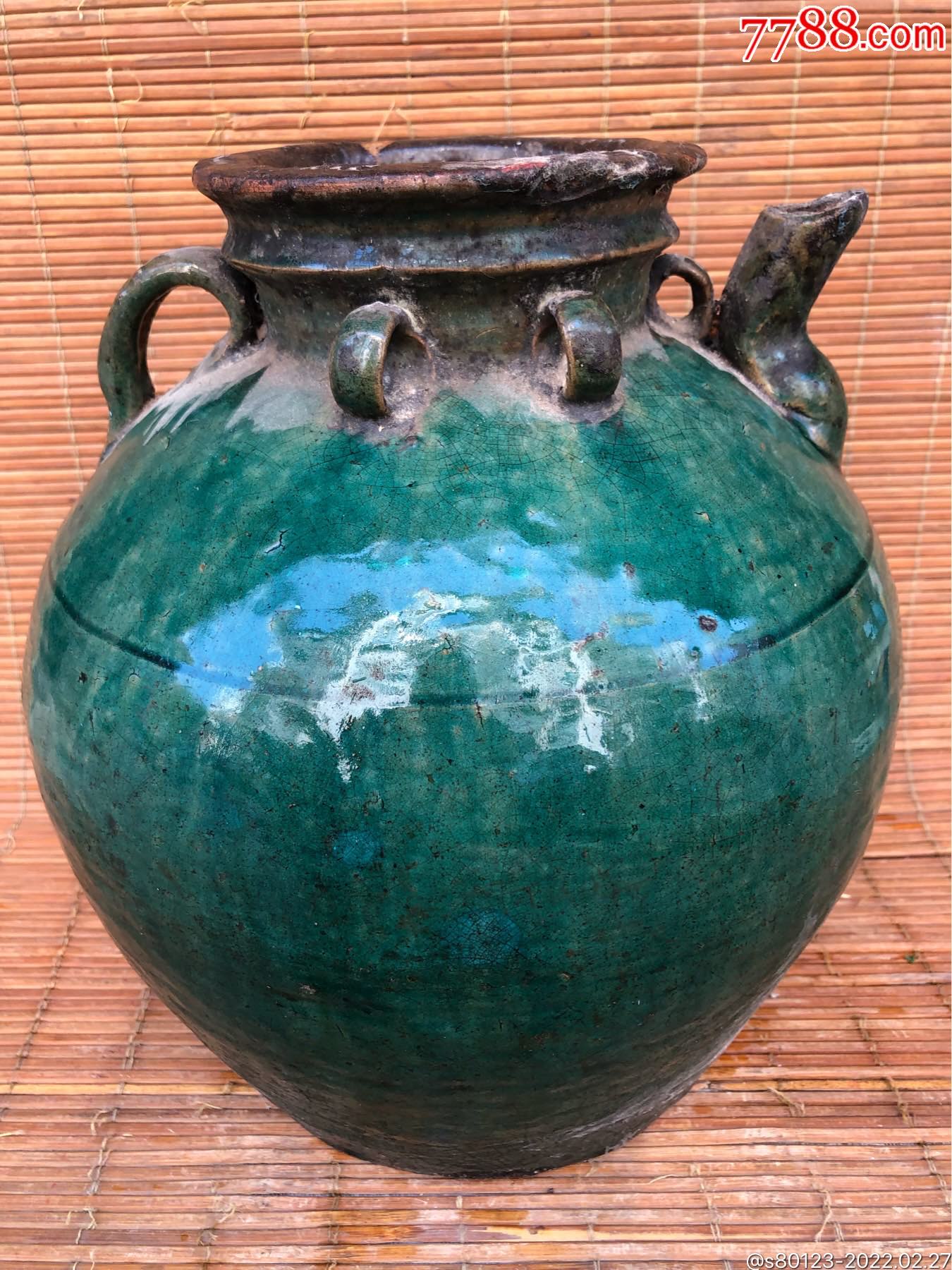 老绿釉特大壶_红陶_慧古轩【7788收藏__收藏热线】