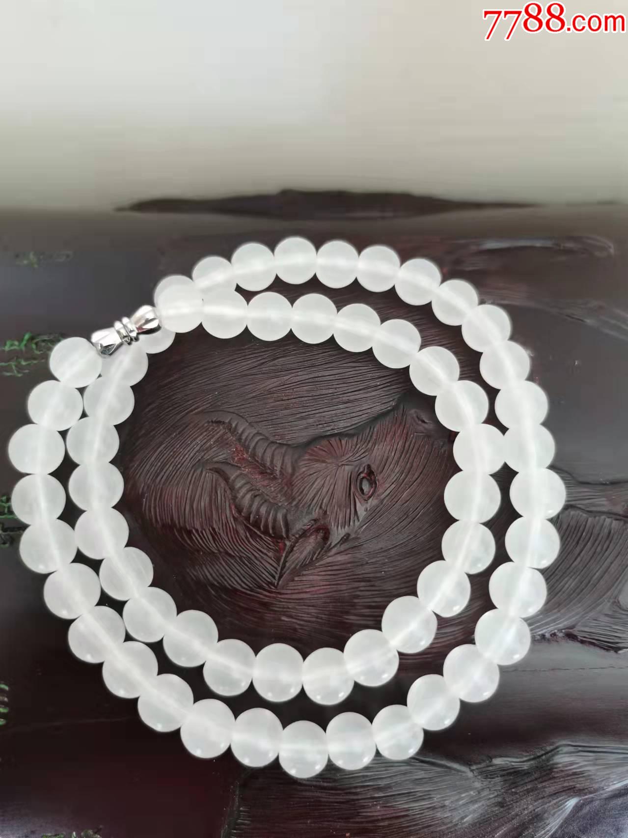 天然白色玛瑙,荔枝冻手链_价格9元【闪亮林檎】_第1张
