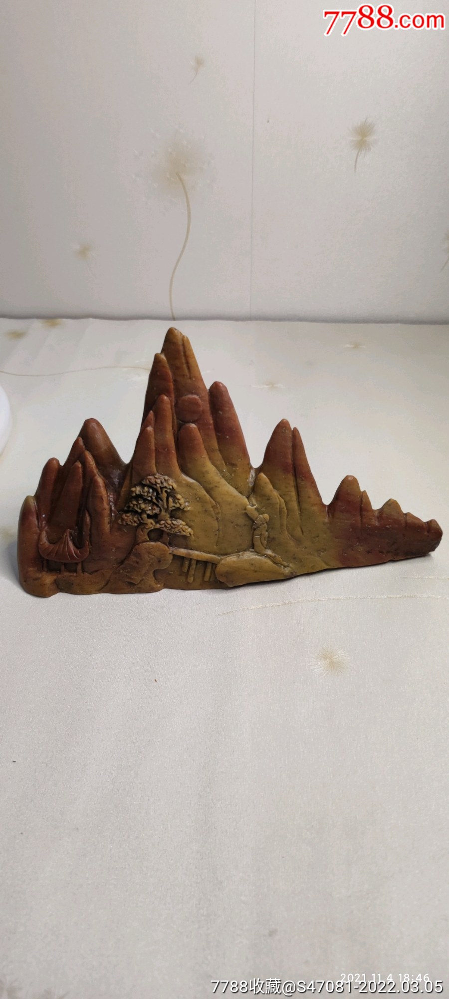 因疫情囤货赔钱处理寿山石山字笔架品如图给钱就出手机会