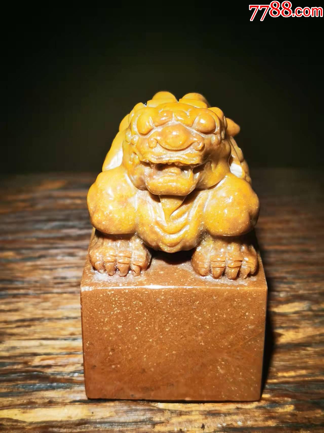 寿山老岭石天将雄师大玉玺重达058公斤