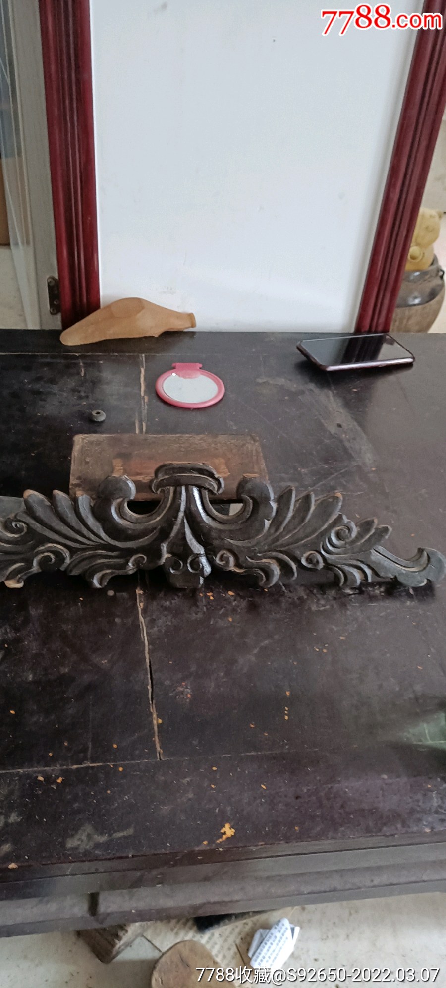 怀旧民国浮雕吉祥图案木板