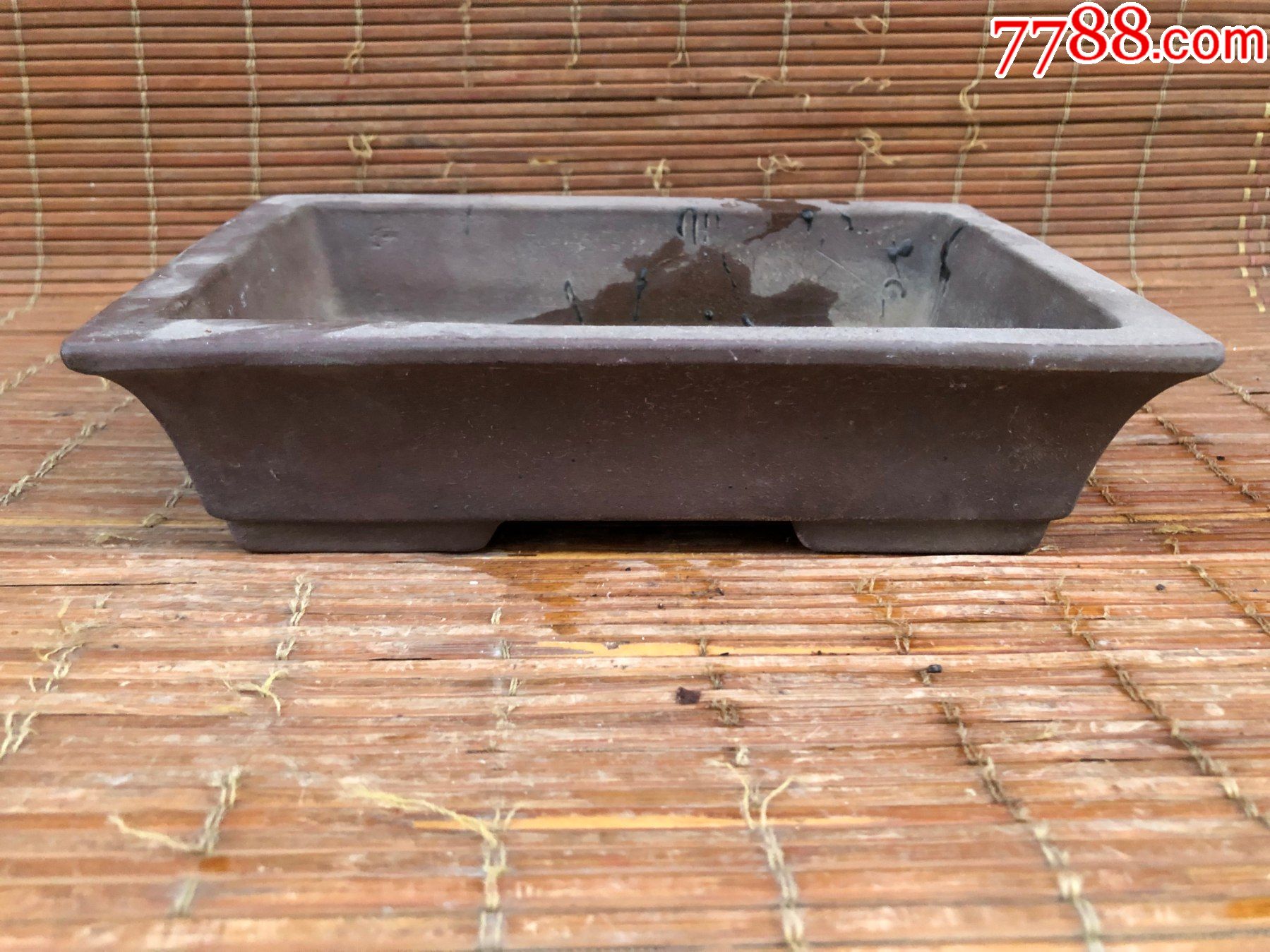 老方形紫砂花盆