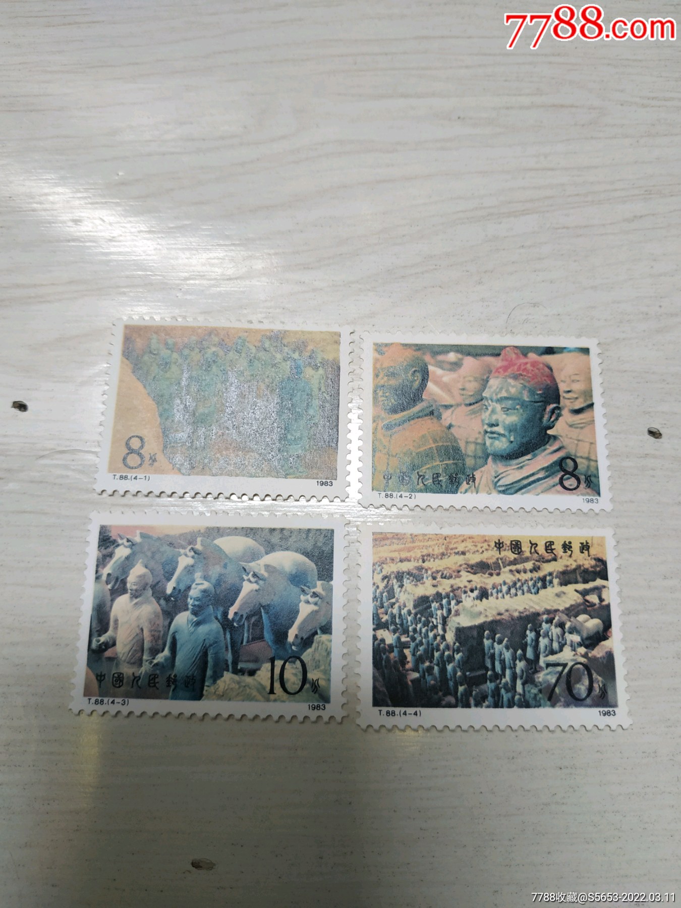 t88兵马俑1套-价格:40元-au29475420-新中国邮票 -加价-7788收藏