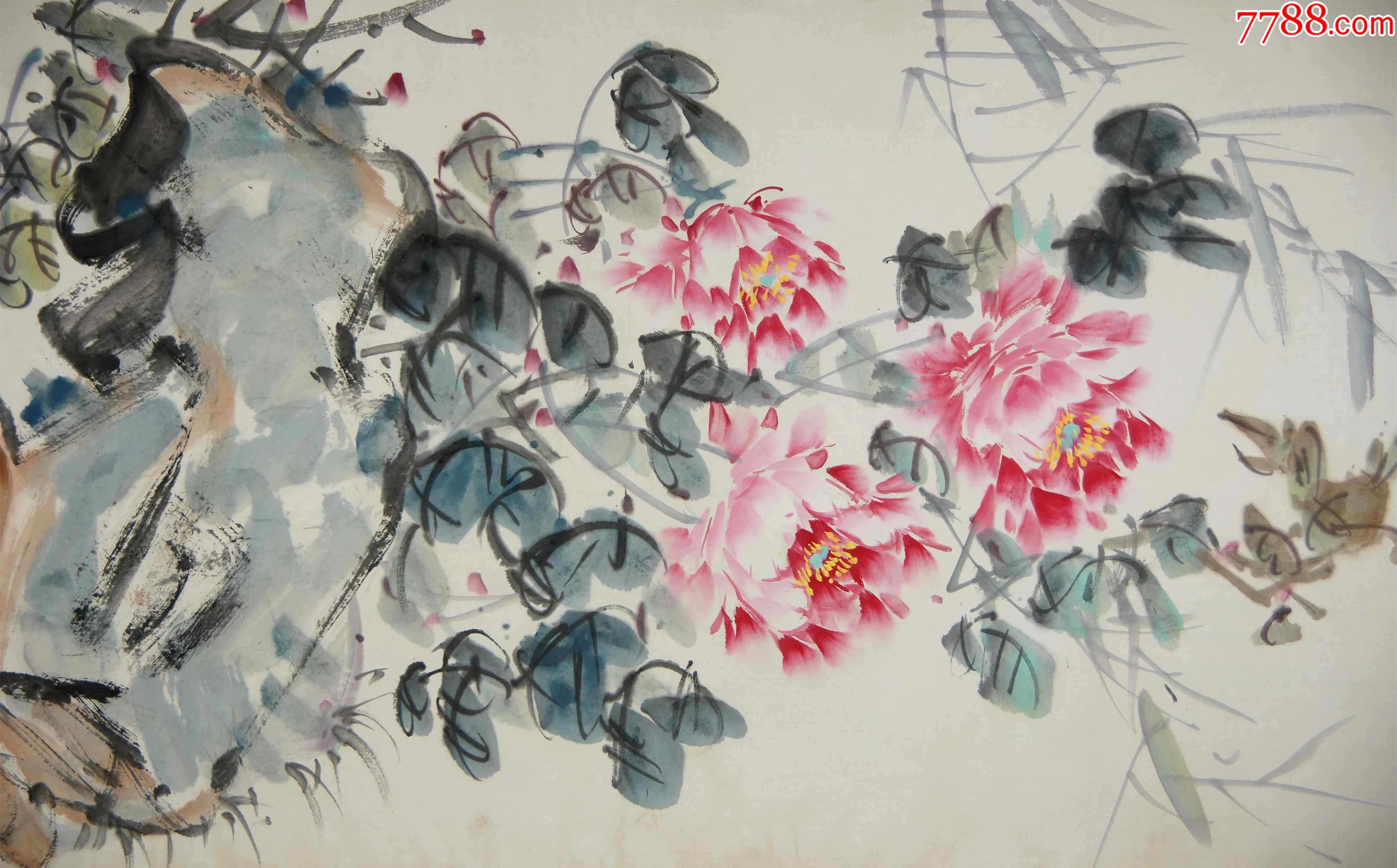 陈永康广东顺德人广州画院专业画家国家一级美术师中国美协会员花卉