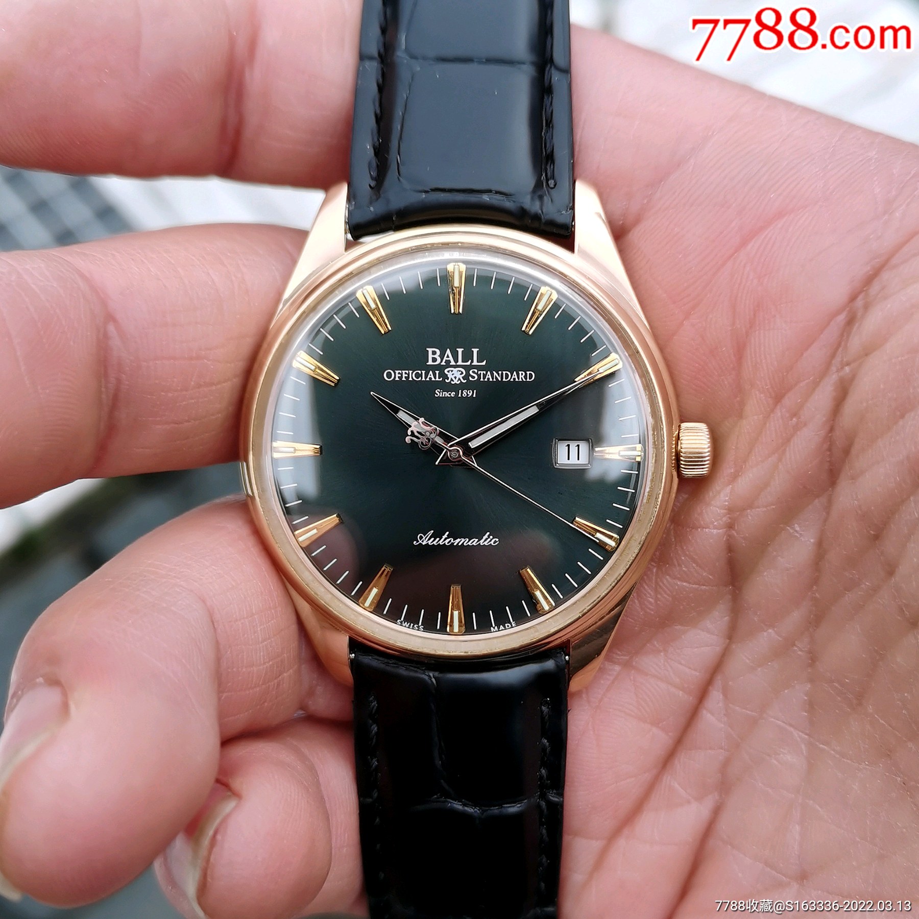 瑞士名表波尔表18k-750实金铁路长官系列夜光全自动机械男表,_价格