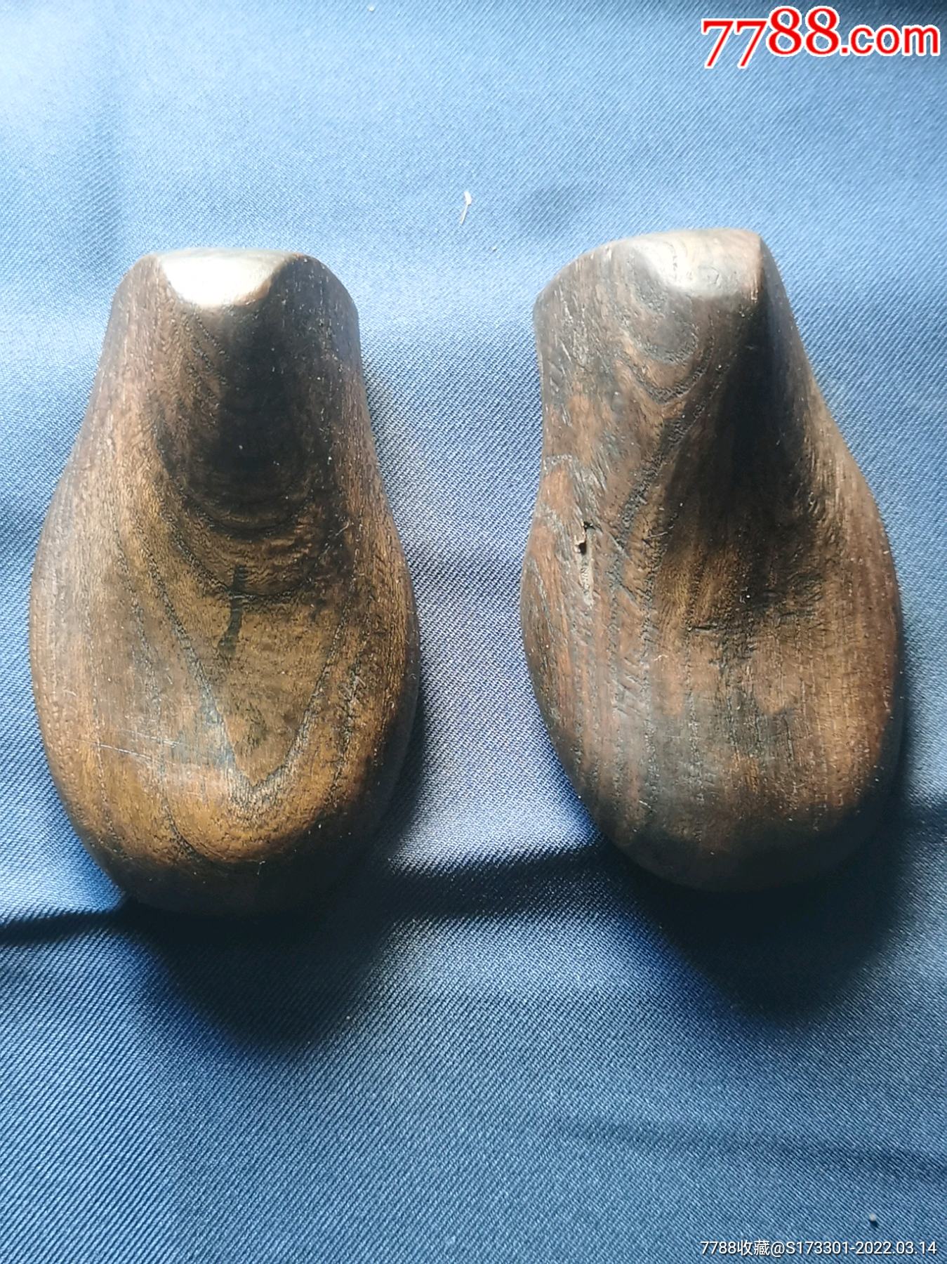 木纹皮壳漂亮的木楦楦头鞋楦一对