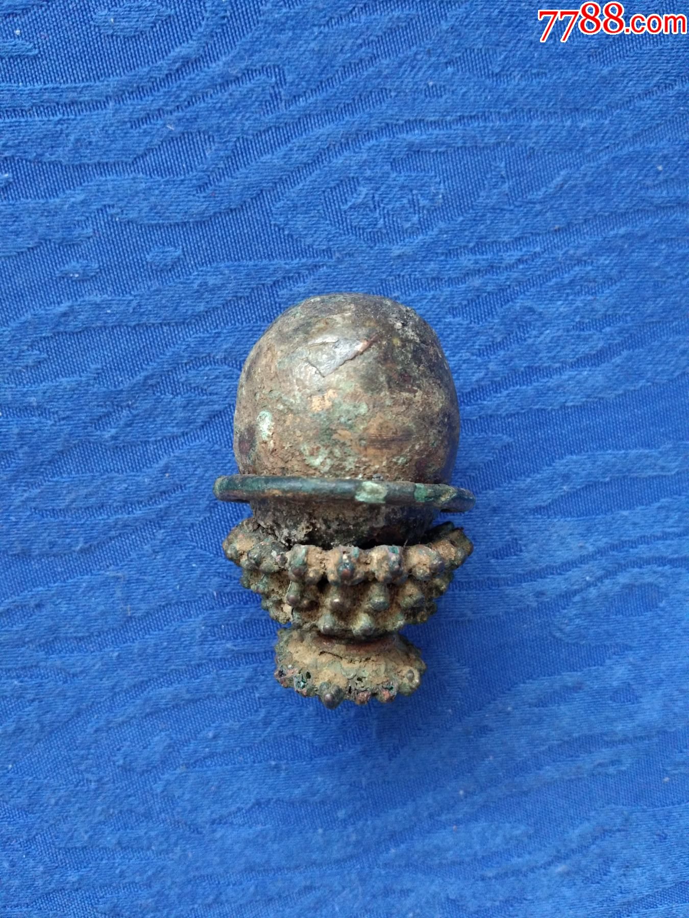 清代清宫造办处锤揲镂空钣金工艺金漆官窑官员等级铜帽顶老铜件服饰鞋