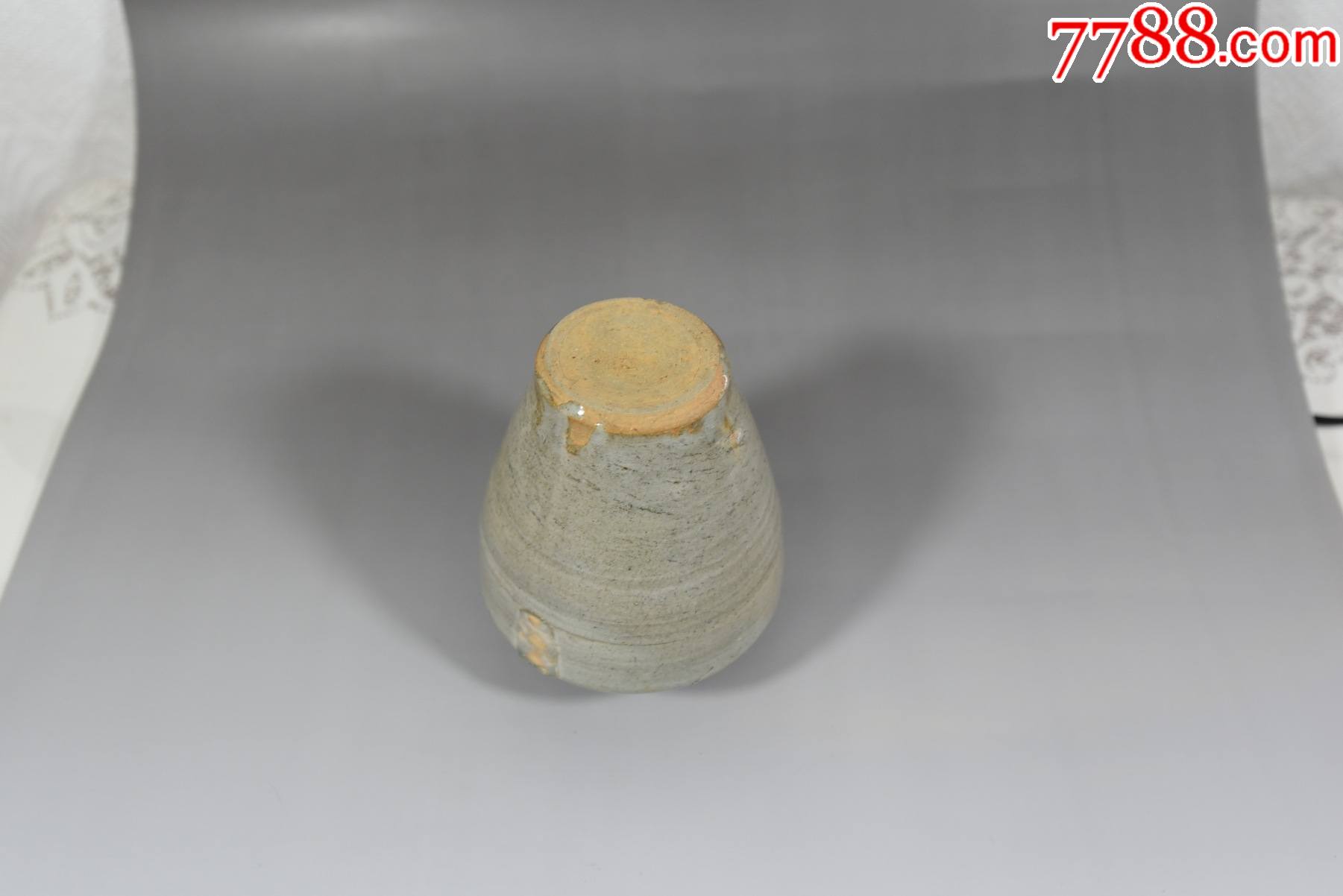 高古老瓷器元代龙泉窑唇口瓶玻璃釉漂亮有窑粘