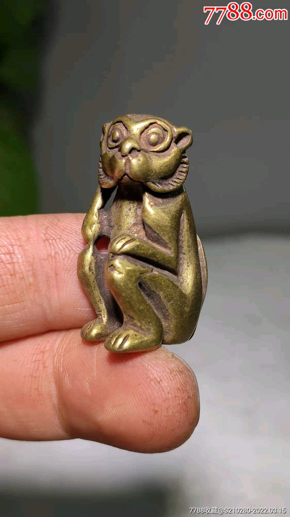 精美小铜猴造型逼真精致小巧皮壳老辣