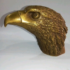 精品铜器鹰头摆件收藏工艺精湛优质黄铜铜器