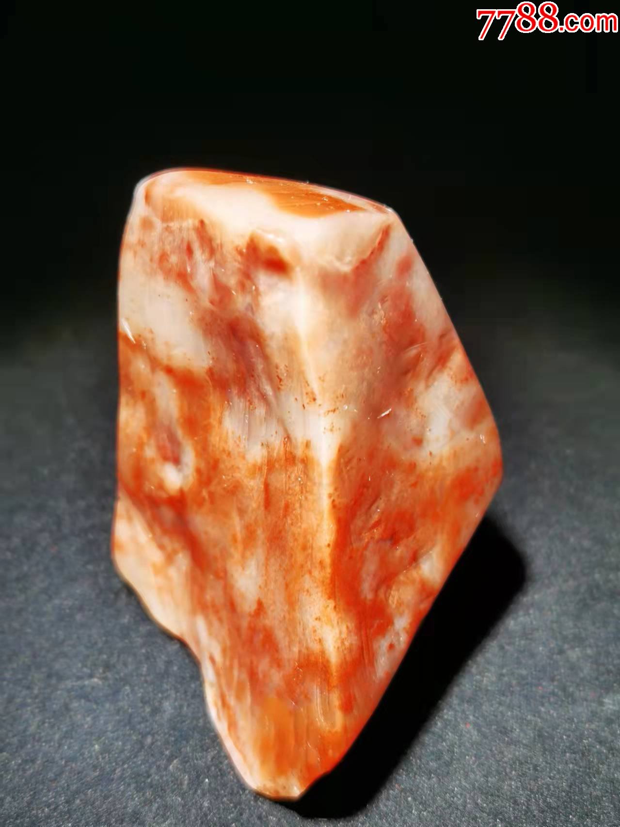 的老挝红花朱砂原石,没雕刻,可自行雕刻-价格:26元-au29545458-老挝石