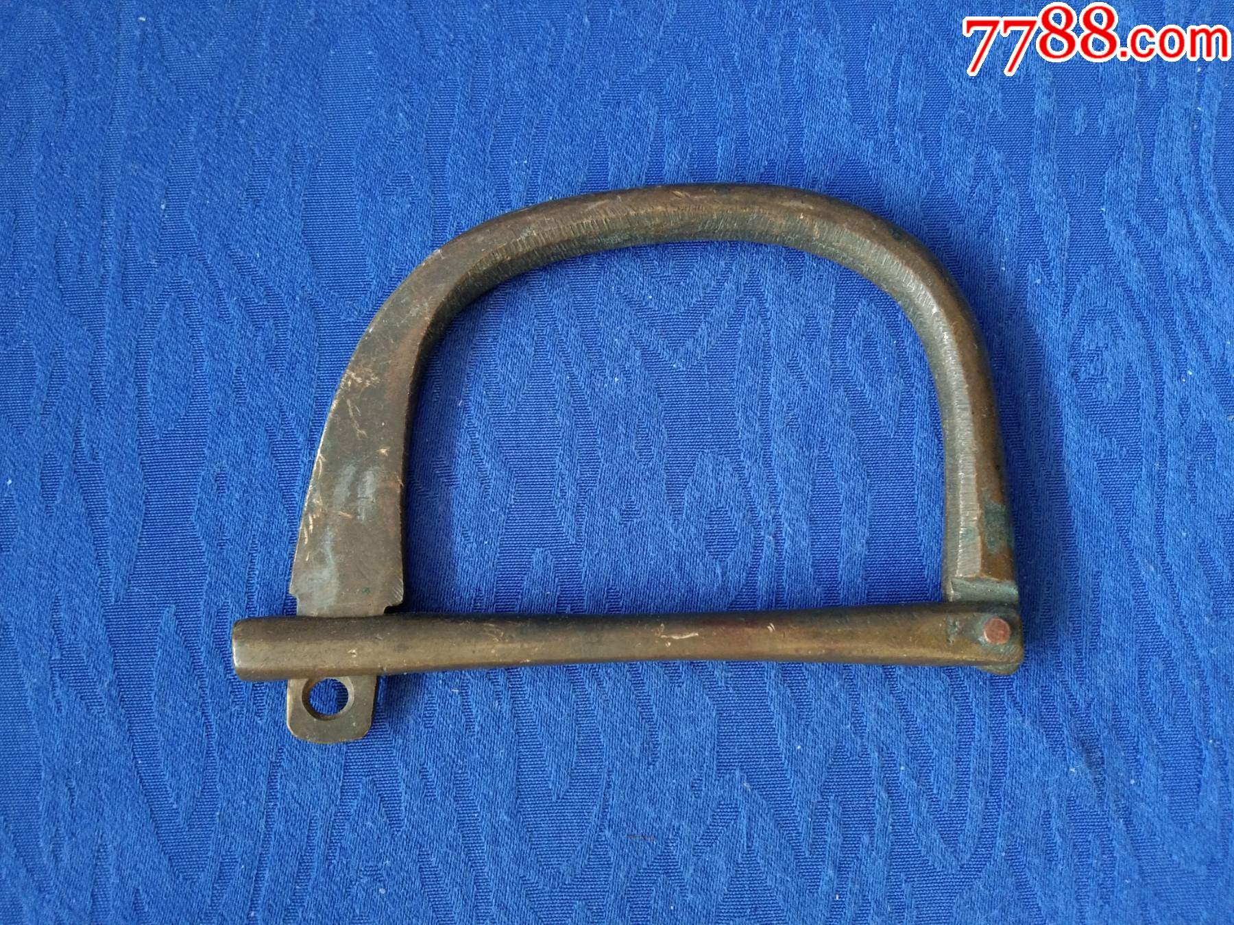 清代铜手铐老铜件锁文化高档奢侈品老物件收藏怀旧影视道具家庭茶楼