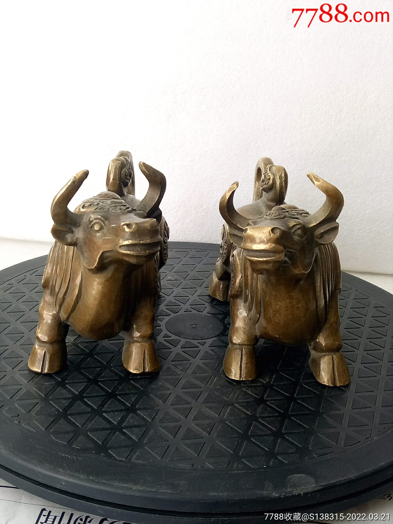铜牛一对_价格320元【羊儿小店】_第1张