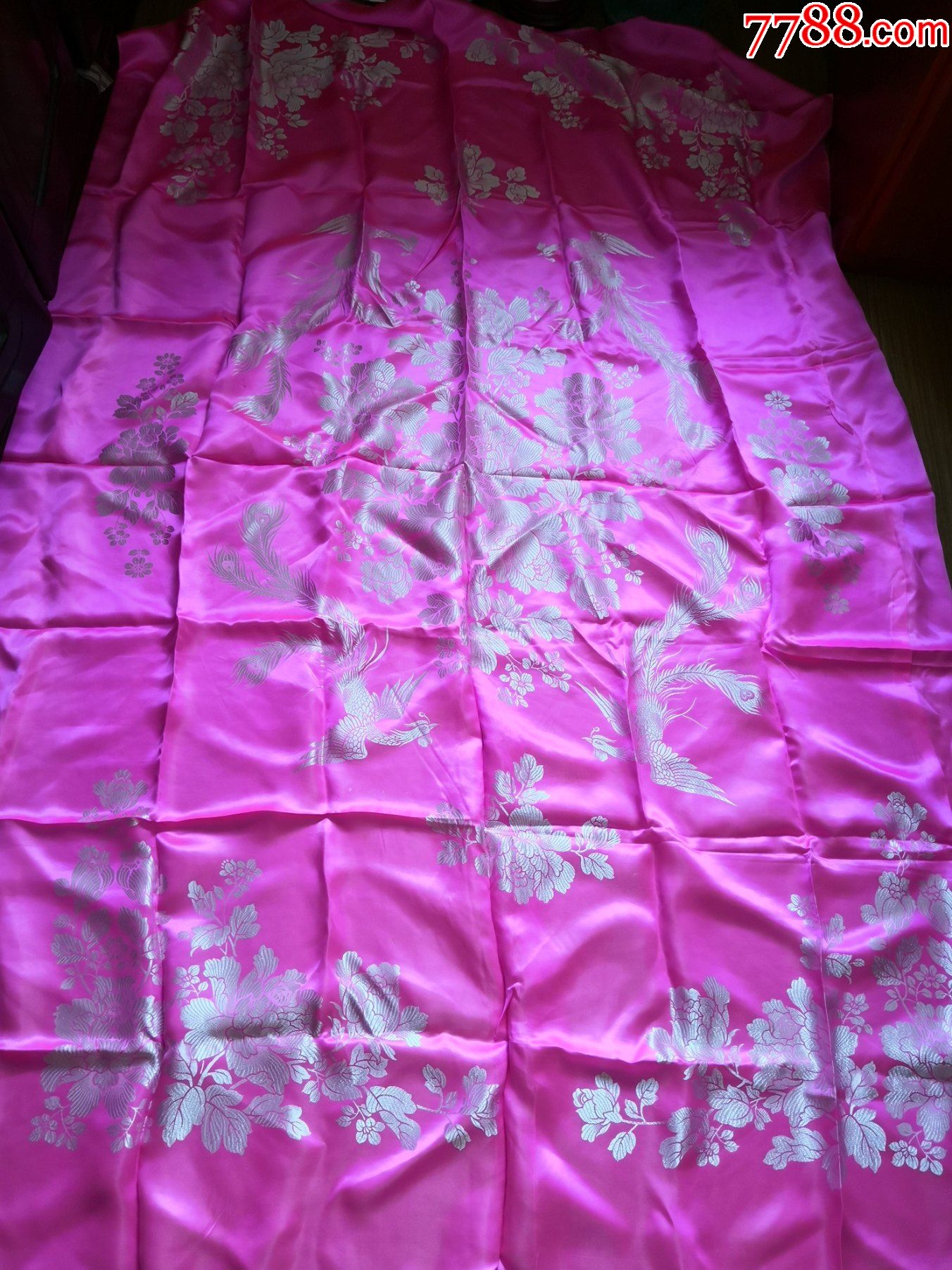 5品99早期万马奔腾生产建设图案老被面￥1889品