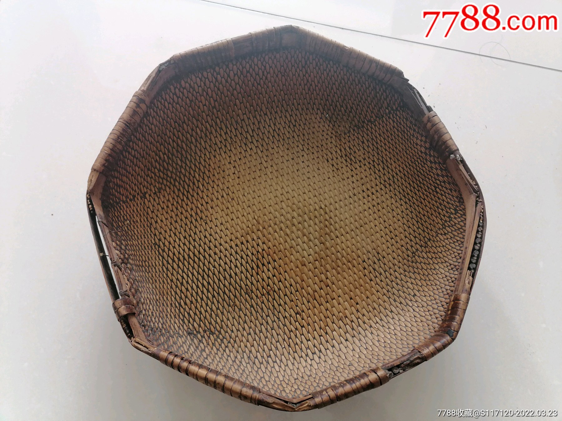 针线筐八角形篾籘手工艺