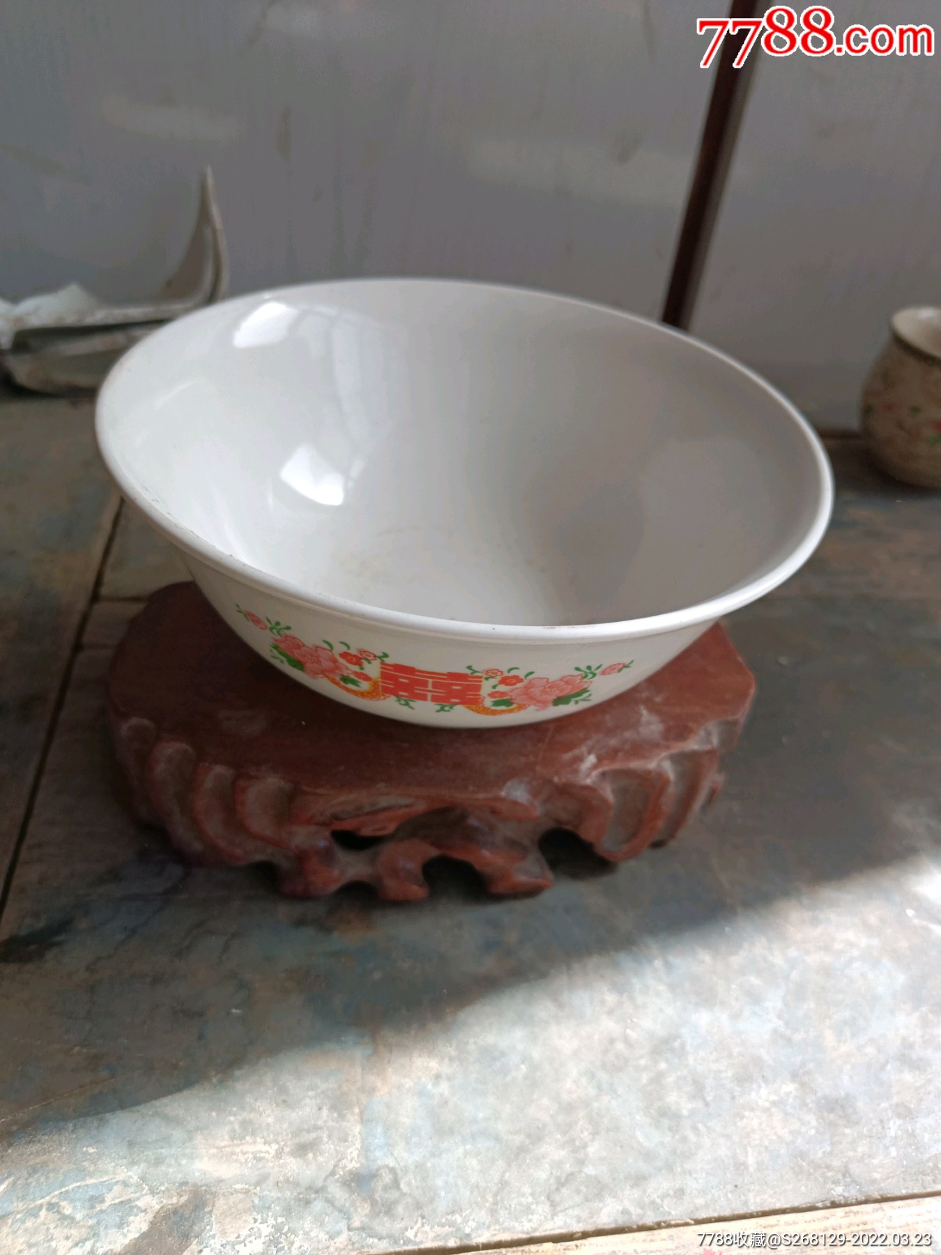 208品99怀旧50年代早期介休洪山瓷手绘一枝花小盘￥308品99怀旧老