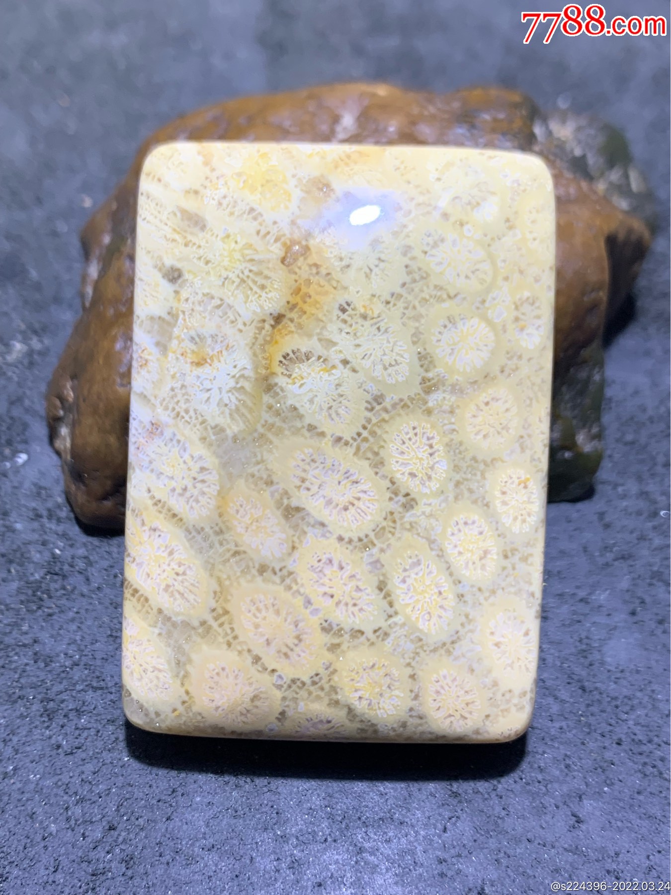 通货珊瑚玉牌子一个_其他玉石/玉器_文玩迷福利社