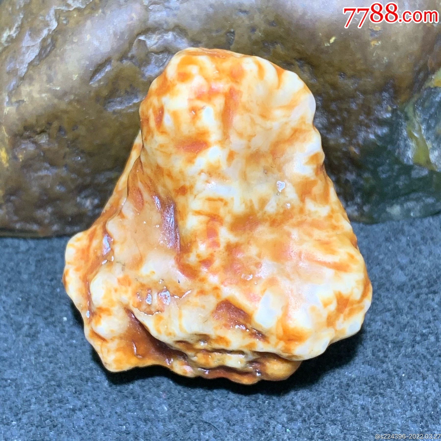 放福利天然精品阿拉善沙漠漆原石珠子一颗